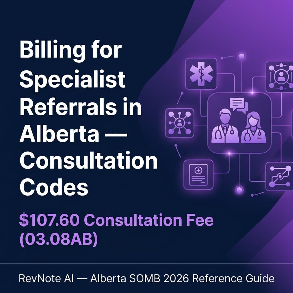 Billing for Specialist Referrals in Alberta — Consultation Codes and Fees (2026) — RevNote AI