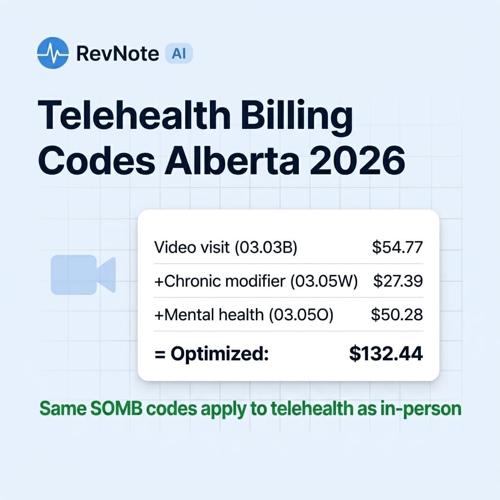 Telehealth billing codes Alberta 2026 — verified virtual visit guide